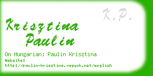 krisztina paulin business card